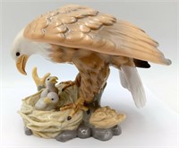 Porcelain Eagle w/ Eaglets in Nest