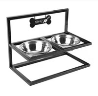 ($102) Adjustable Dog Bowl Stand Stainless Steel