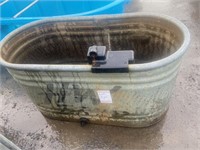 Galv water trough,100 gallon w/auto float