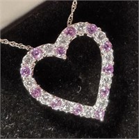 Sterling Silver  Alexandrite Necklace