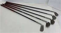 (5) Antique Wilson "Walker Cup" Golf Clubs