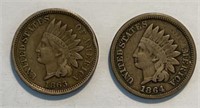 1863 & 1864CN  Indian Head Cents