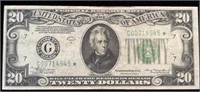 Series of 1934A US $20.00 Green Seal FRN Star Note