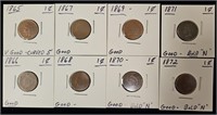 (8) Indian Head Cents