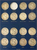 Near Complete Set 1916-40 Walking Liberty Halves