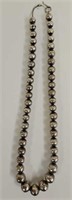 Sterling Sliver Southwest Design Beaded Necklace