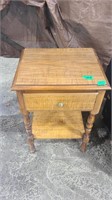 WOOD BED SIDE TABLE 14X17X25