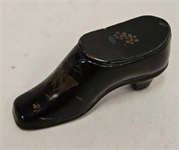 c1825 Ladies High Heel Shoe Snuff Box