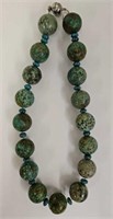 16" Large Bead Turquoise Necklace