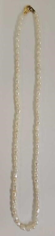 19" Fresh water pearl necklace