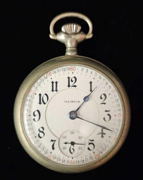 1913 Illinois 21J Railroad Pocket Watch