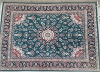 Large Green Fancy Area Rug