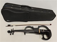 Black Electric Cecilio Violin w/Case