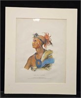 "Indian Tah Col O Quoit" Hand Colored Lithograph