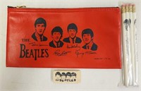 1964 NENS Beatles Pencil Bag, (4) Pencils & Eraser