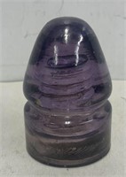3 3/4" Amethyst Glass "Bullet" Insulator