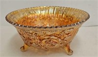 Marigold Carnival Lustre Rose Footed Bowl