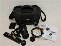 Nikon D3100 SLR Camera w/Lens, Charger, Manuals