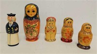 (5) Sets Nesting Dolls