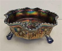 Fenton Cobalt Blue Carnival Glass Bowl