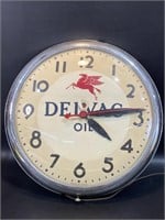 Vintage Mobile Delvac Oil Electric Clock USA,