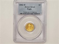 2006 W Gold Eagle $5 Gold Coin MS69 PCGS