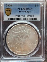 2006 US Silver Eagle ASE MS67 PCGS