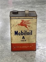 Mobiloil Pegasus 1 Gallon Metal Oil Can