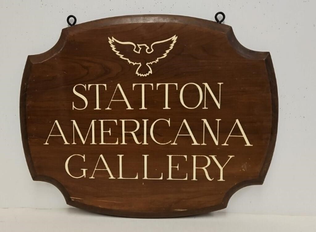 Statton Americana Gallery Wooden Sign