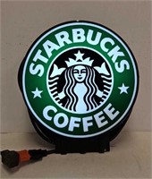 12" Starbuck's Coffee Lighted Sign