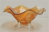 Dugan Marigold Carnival Glass 7 1/2” Cherries Bowl