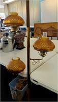 Vintage Orange Shade Lamp