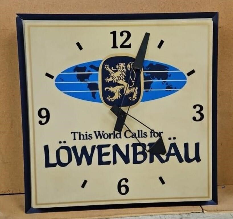 3'x3' Lowerbrau Beer Lighted Clock