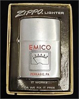 1966 Zippo Emico Co Engraved Cigarette Lighter