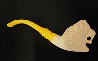 Carved Meerchuam Lion Head Pipe
