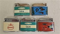 Vintage Japan Flat Advertising Cigarette Lighters