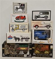 (9) Asst Die Cast Automotive Promo Coin Banks