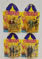 (4 Diff) 1993 Playmates Cone Head Action Figures