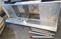 Stainless double sink,6 ft