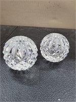 Signed Waterford Crystal Candle Holders
