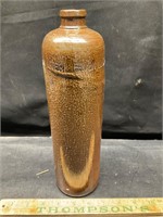 French pottery beer bottle