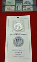 Civil War Stamps & Battlefield Coin Lot