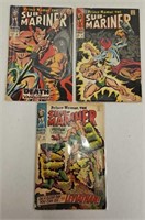 (3) 1968 Sub Mariner Comic Books