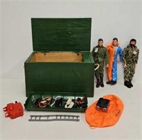 (3) 1964 GI Joe Action Soldiers w/Accessories