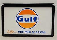 24" x 14" Gulf Oil Metal 2-Sided Metal Sign