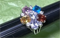 Multi Color Stone Ring 7 1/2