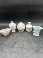Assorted Milk Glass & Other White Glass Items