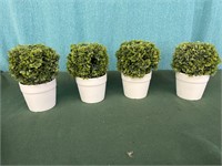 4 Small Artificial Plants