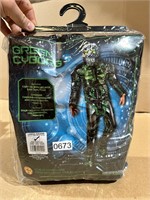 New Size Large Green Cyborg costume for boys