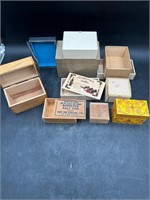 Assorted Small Wood/Metal Boxes